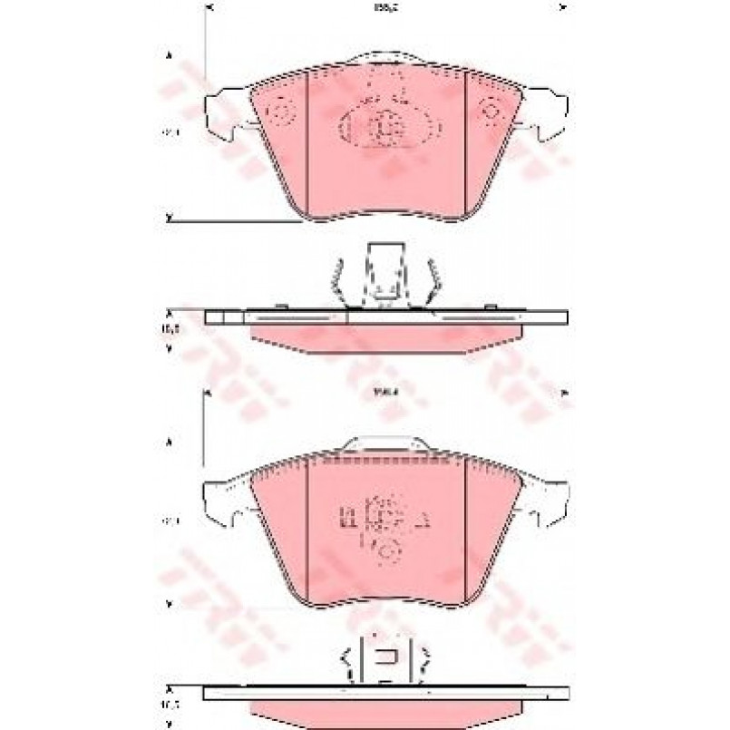 GDB1607 TRW - Гальмівні колодки до дисків