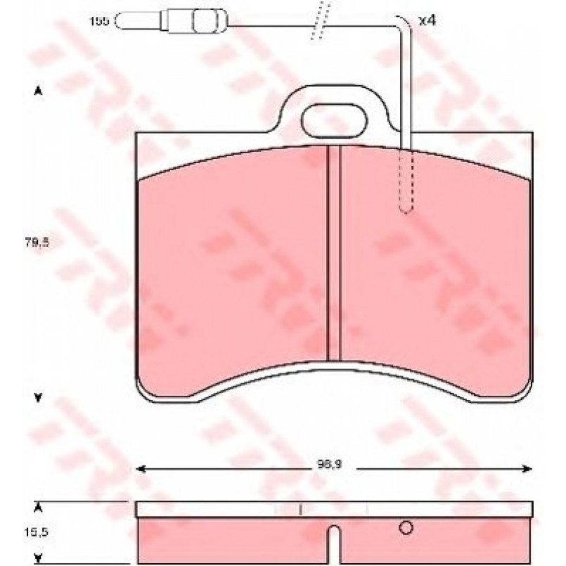 GDB165  TRW - Гальмівні колодки до дисків