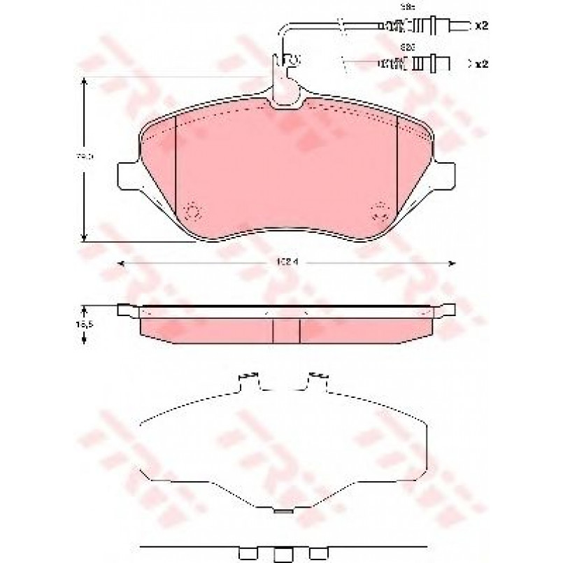 GDB1663  TRW - Гальмівні колодки до дисків