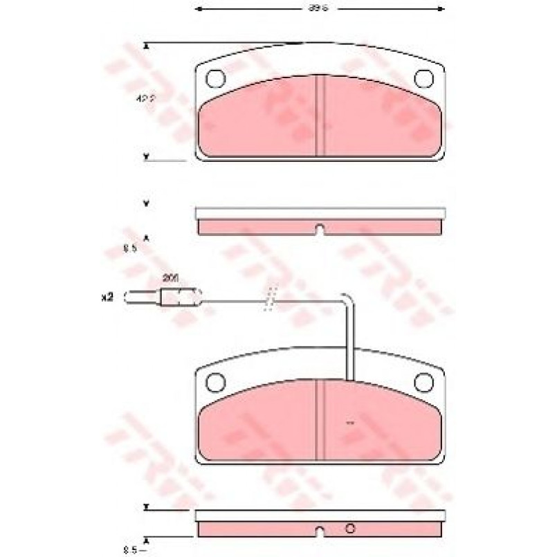 GDB1679  TRW - Гальмівні колодки до дисків