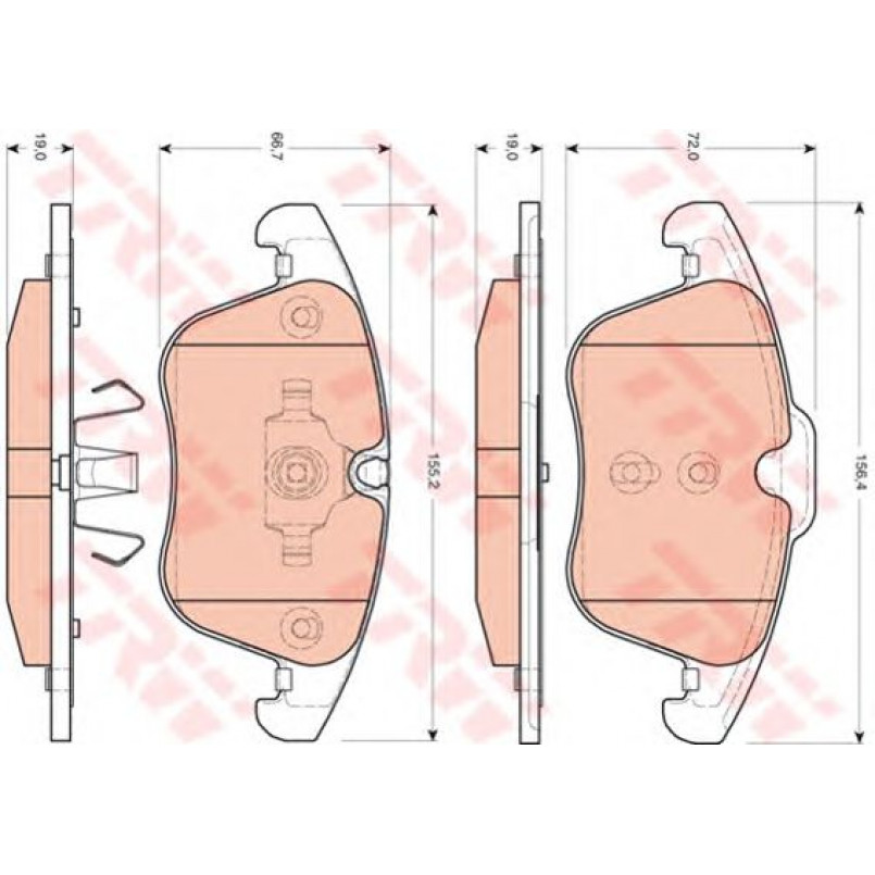 GDB1705 TRW - Гальмівні колодки до дисків