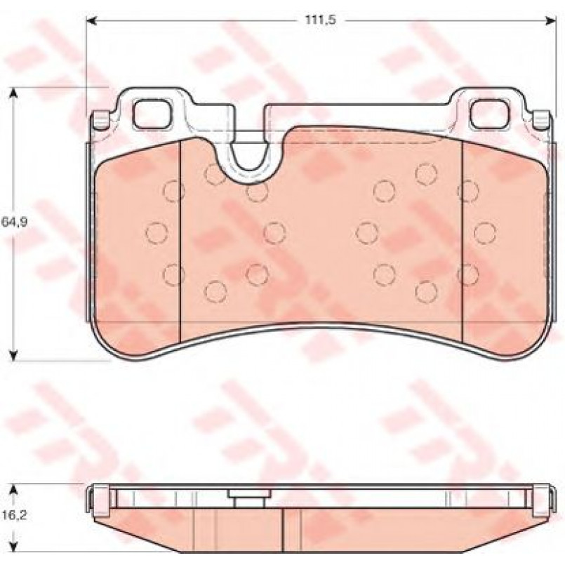 GDB1711  TRW - Гальмівні колодки до дисків