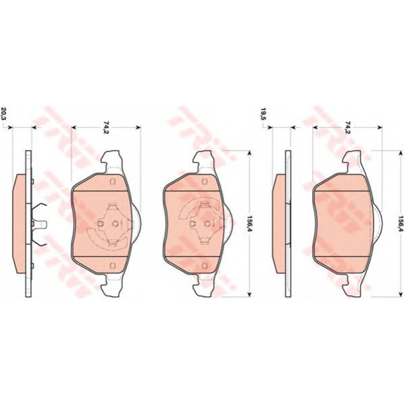 GDB1717  TRW - Гальмівні колодки до дисків