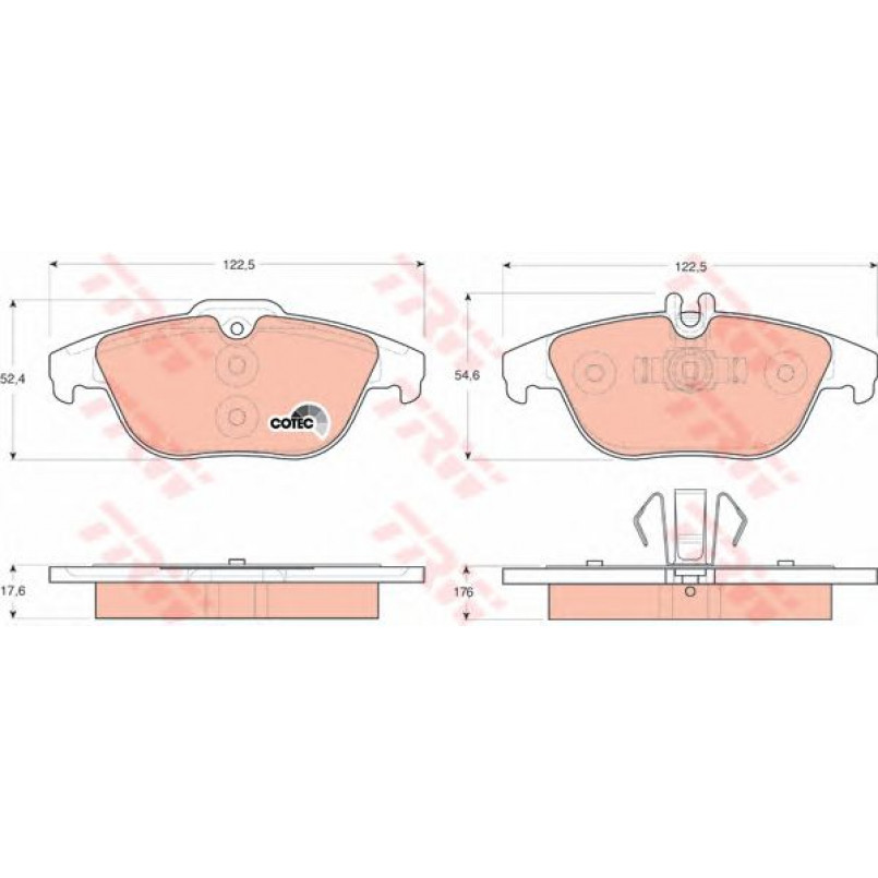 GDB1738  TRW - Гальмівні колодки до дисків