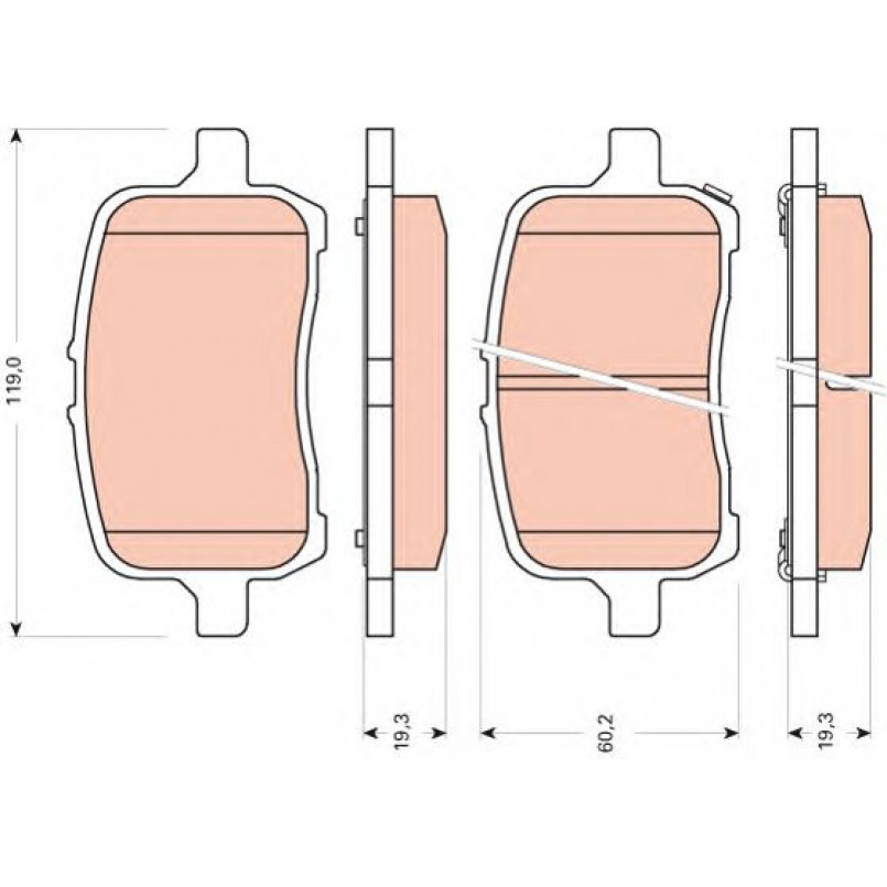 GDB1755  TRW - Гальмівні колодки до дисків