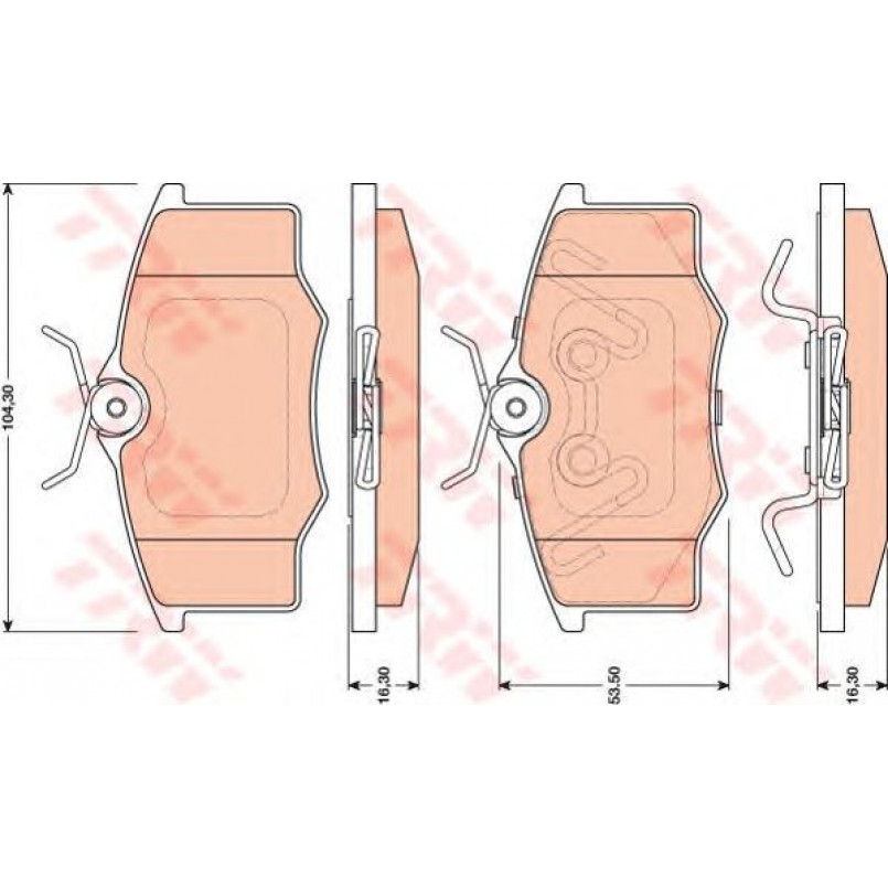 GDB1759 TRW - Гальмівні колодки до дисків