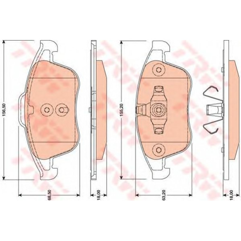 GDB1808 TRW - Гальмівні колодки до дисків