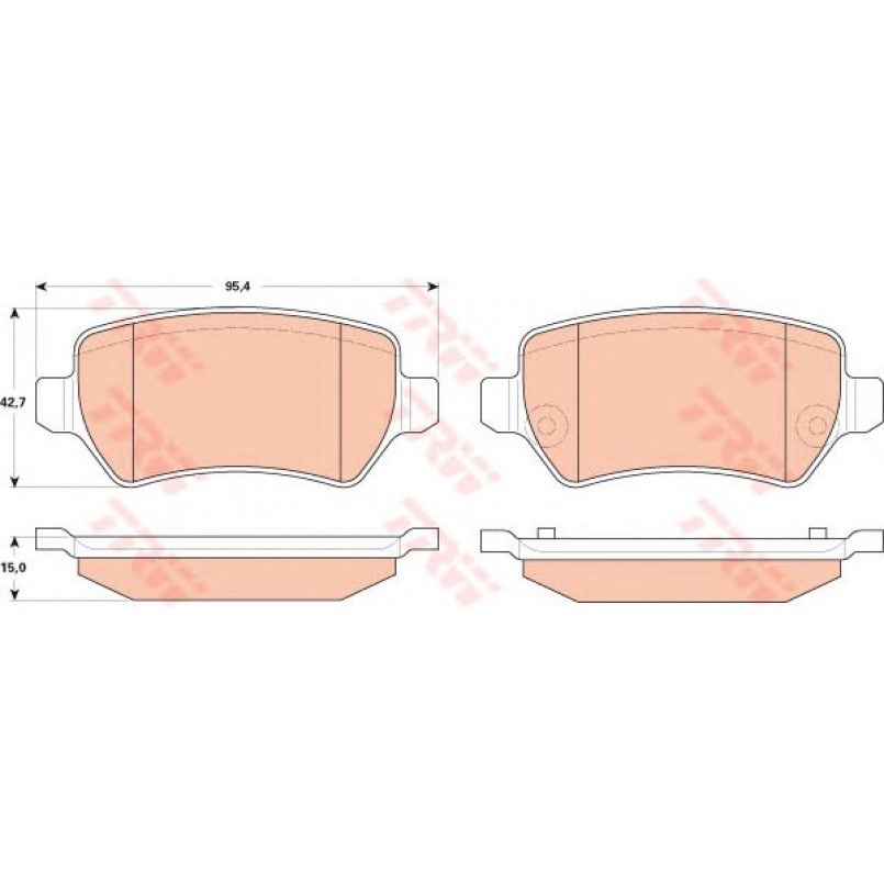 GDB1831  TRW - Гальмівні колодки до дисків