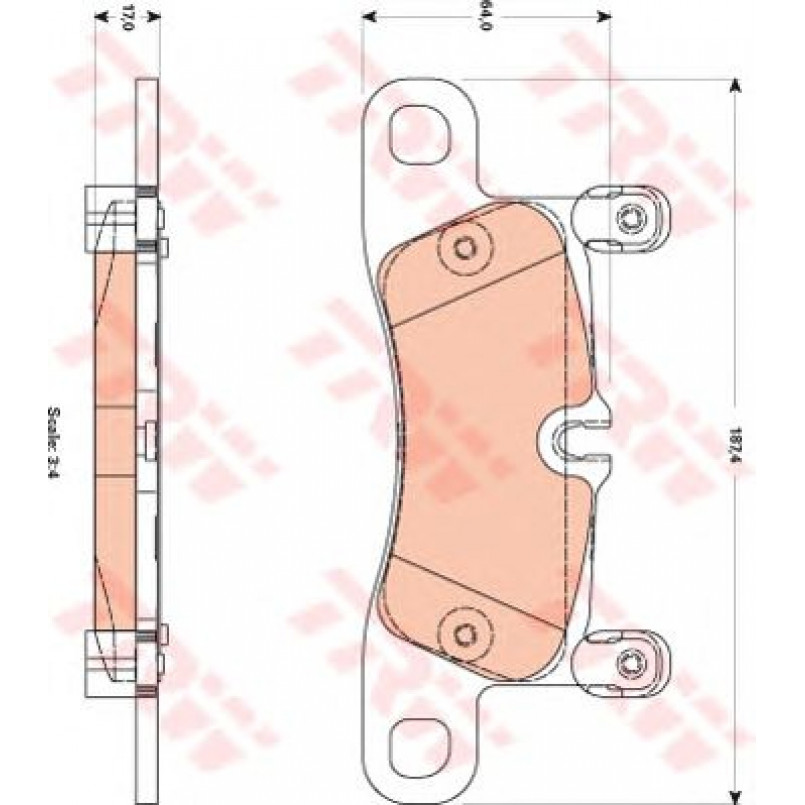 GDB1876 TRW - Гальмівні колодки до дисків