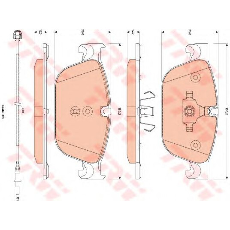 GDB1889  TRW - Гальмівні колодки до дисків