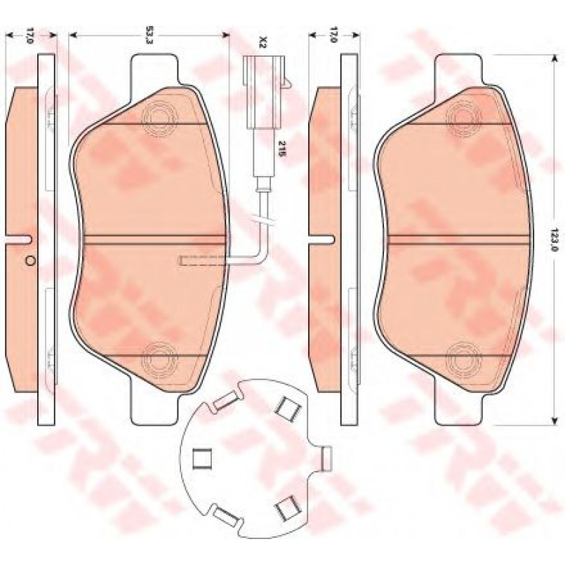 GDB1891  TRW - Гальмівні колодки до дисків