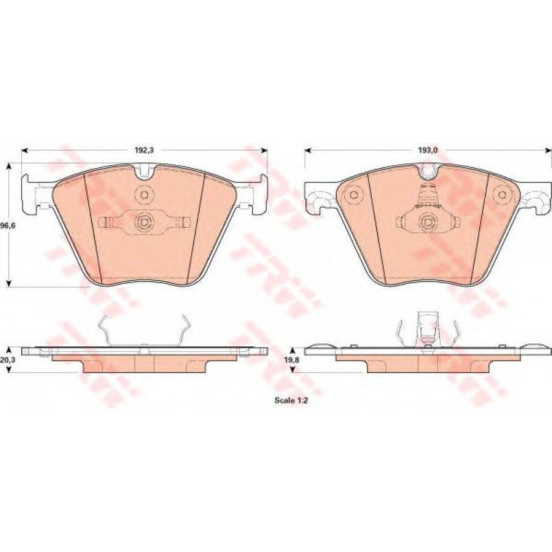 GDB1915  TRW - Гальмівні колодки до дисків
