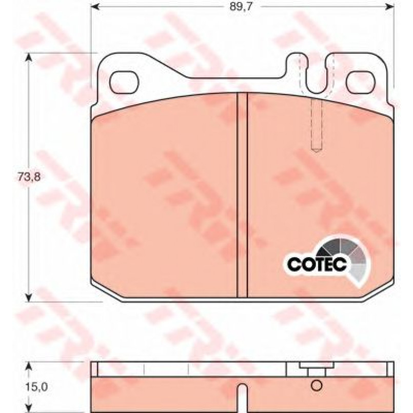 GDB242  TRW - Гальмівні колодки до дисків