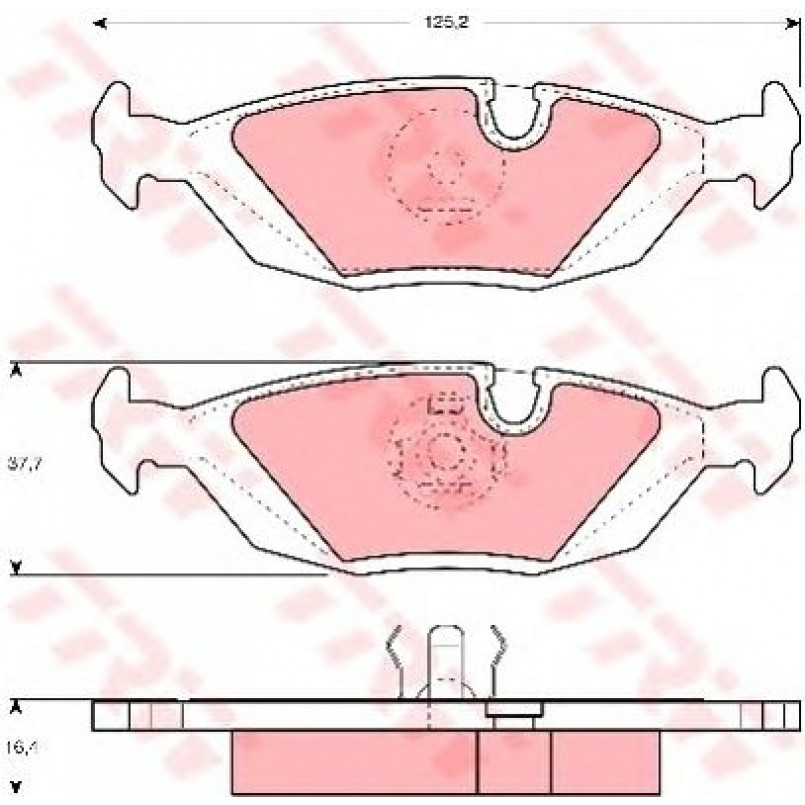 GDB299  TRW - Гальмівні колодки до дисків