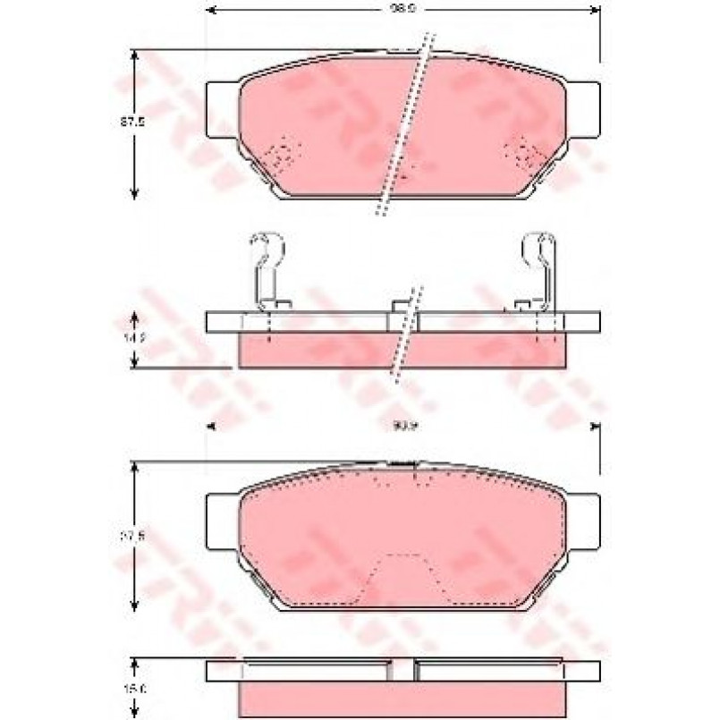 GDB3045  TRW - Гальмівні колодки до дисків