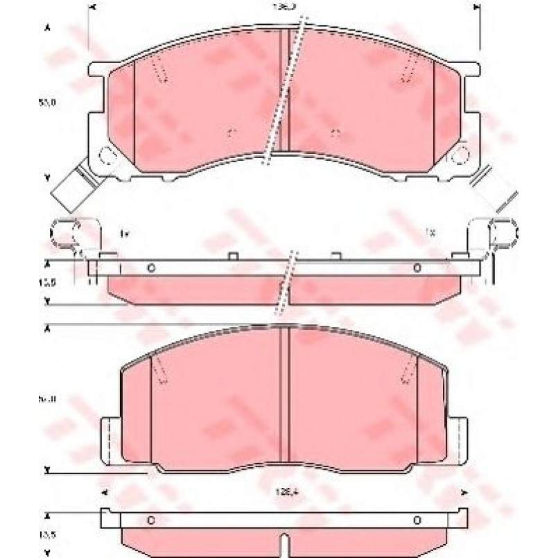 GDB3086 TRW - Гальмівні колодки до дисків