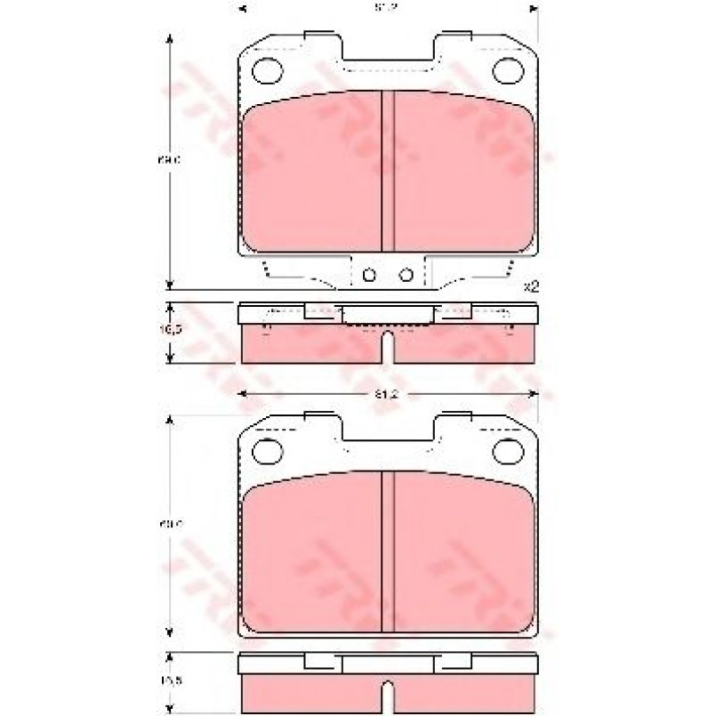 GDB3104  TRW - Гальмівні колодки до дисків