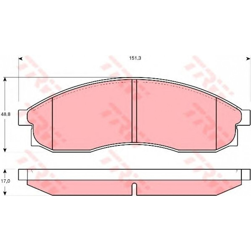 GDB3107 TRW - Гальмівні колодки до дисків