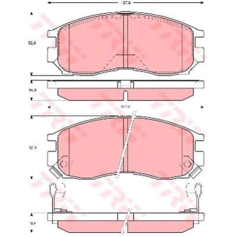 GDB3133  TRW - Гальмівні колодки до дисків