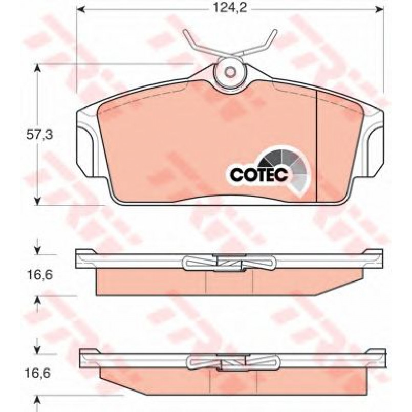 GDB3168 TRW - Гальмівні колодки до дисків