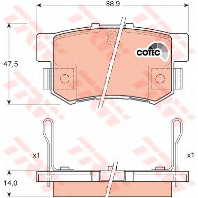 GDB3175  TRW - Гальмівні колодки до дисків