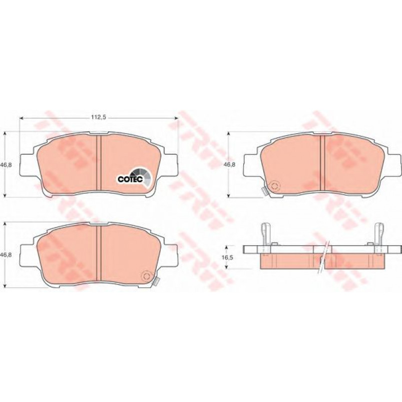 GDB3218 TRW - Гальмівні колодки до дисків