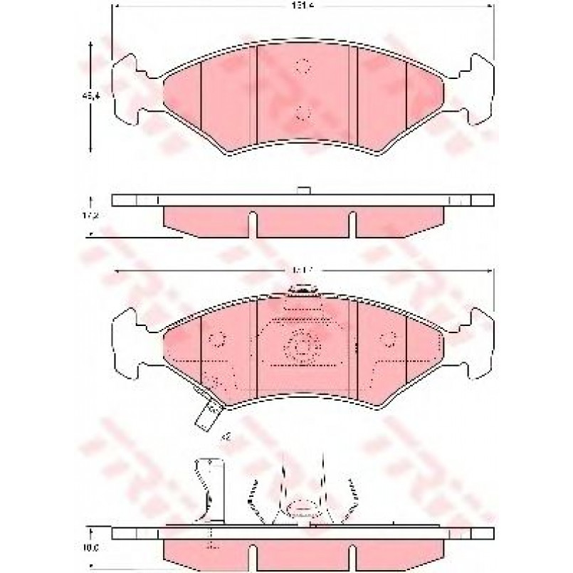 GDB3224  TRW - Гальмівні колодки до дисків