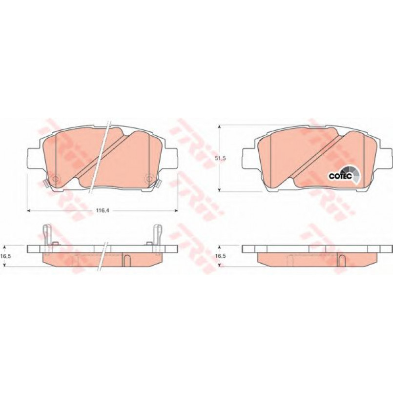 GDB3242 TRW - Гальмівні колодки до дисків