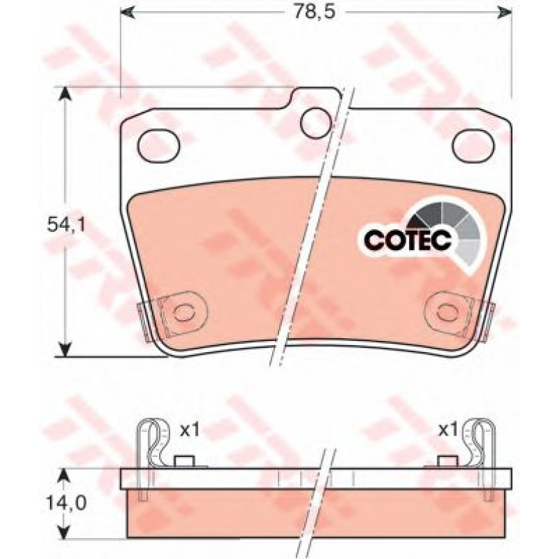 GDB3279 TRW - Гальмівні колодки до дисків