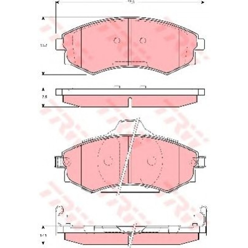 GDB3283  TRW - Гальмівні колодки до дисків