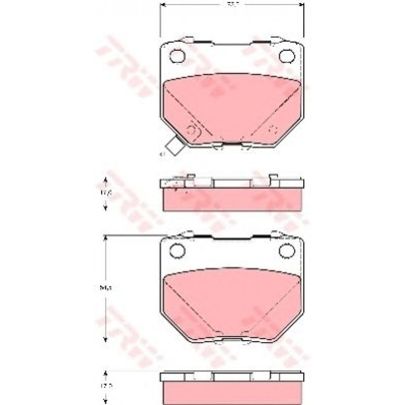 GDB3308 TRW - Гальмівні колодки до дисків