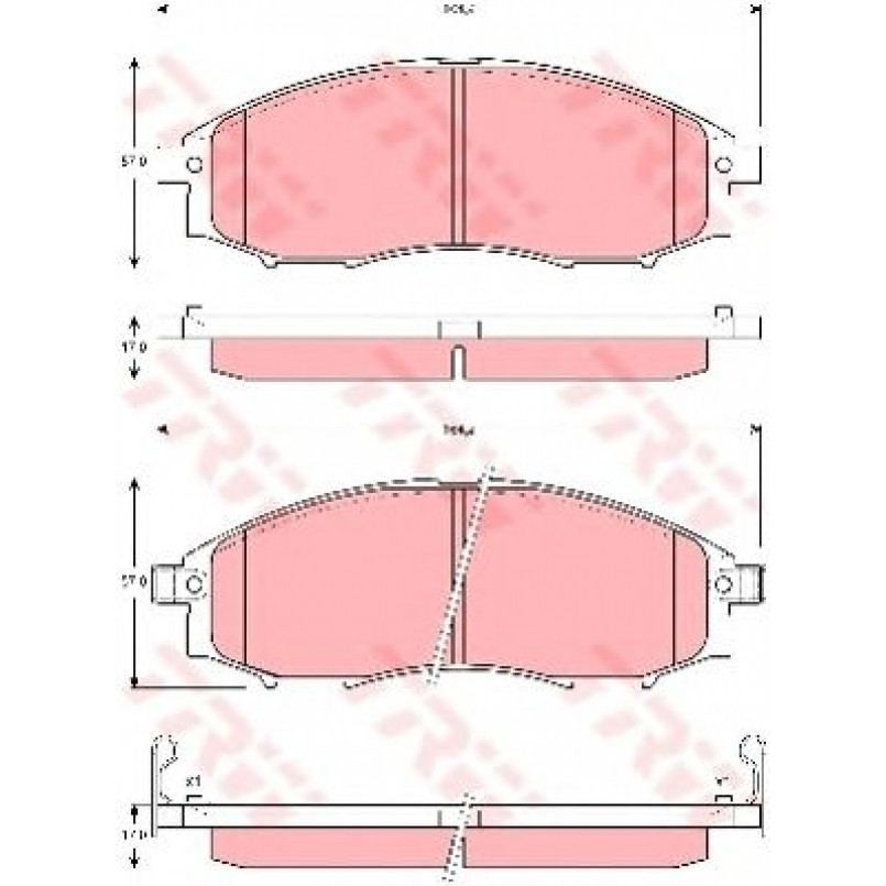 GDB3340 TRW - Гальмівні колодки до дисків