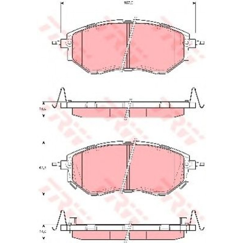 GDB3372 TRW - Гальмівні колодки до дисків