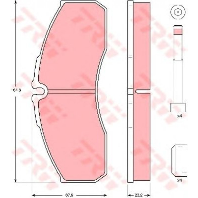 GDB3385  TRW - Гальмівні колодки до дисків