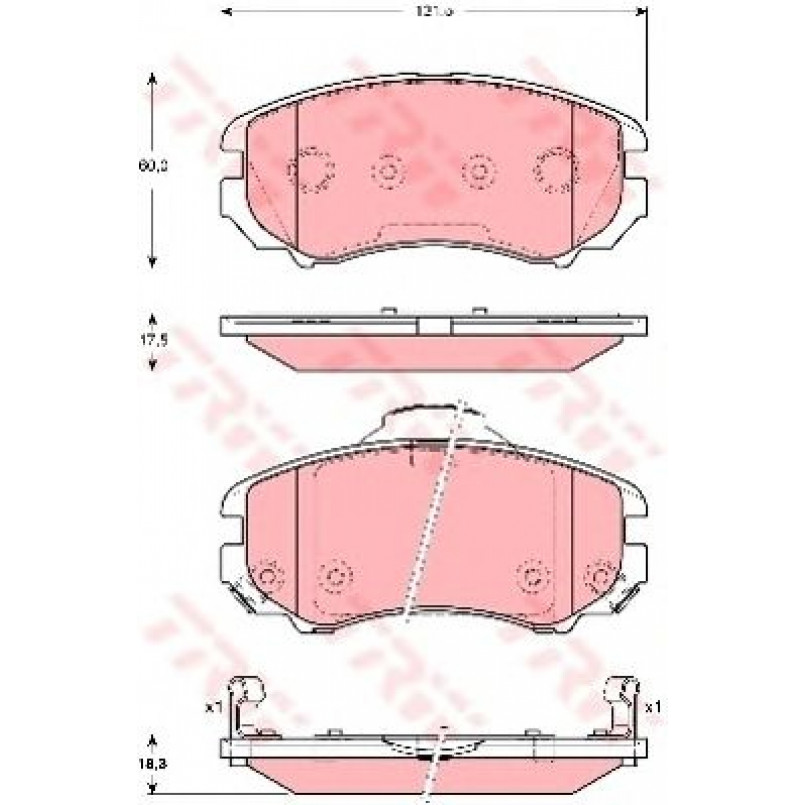 GDB3386  TRW - Гальмівні колодки до дисків
