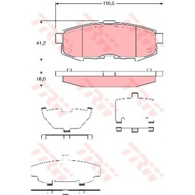 GDB3406  TRW - Гальмівні колодки до дисків