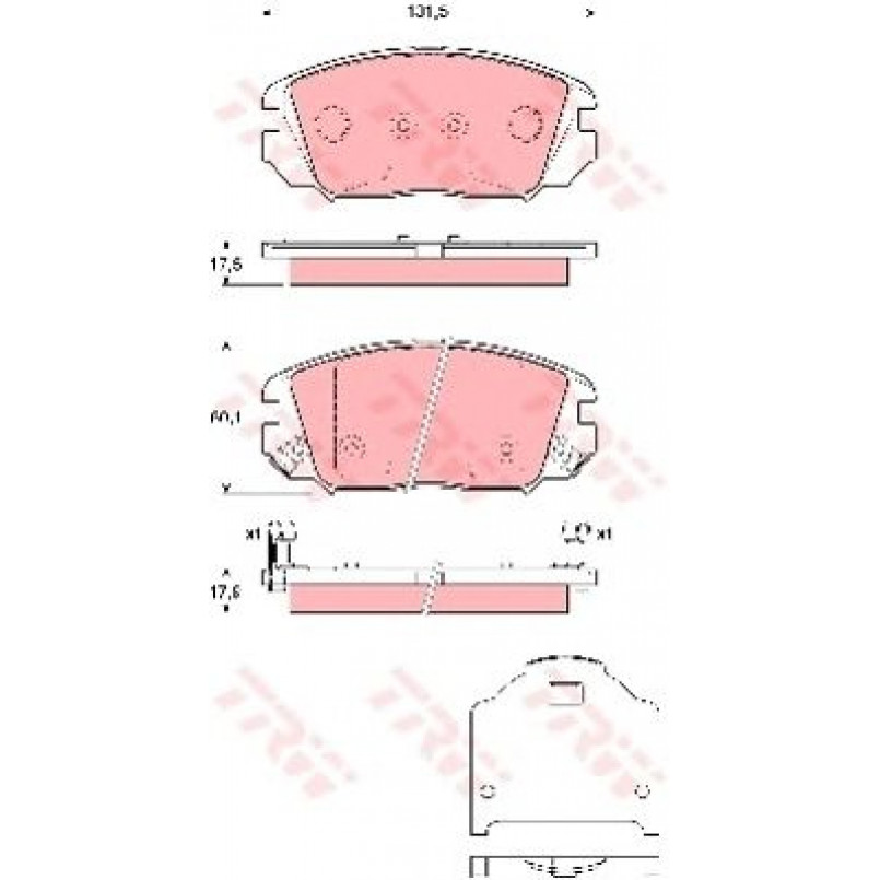 GDB3409 TRW - Гальмівні колодки до дисків