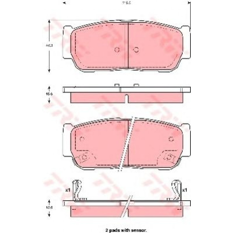 GDB3413  TRW - Гальмівні колодки до дисків