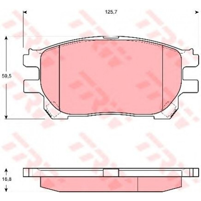 GDB3414  TRW - Гальмівні колодки до дисків