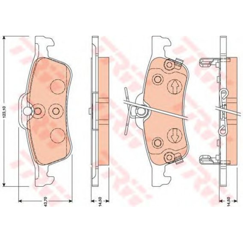 GDB3458 TRW - Гальмівні колодки до дисків