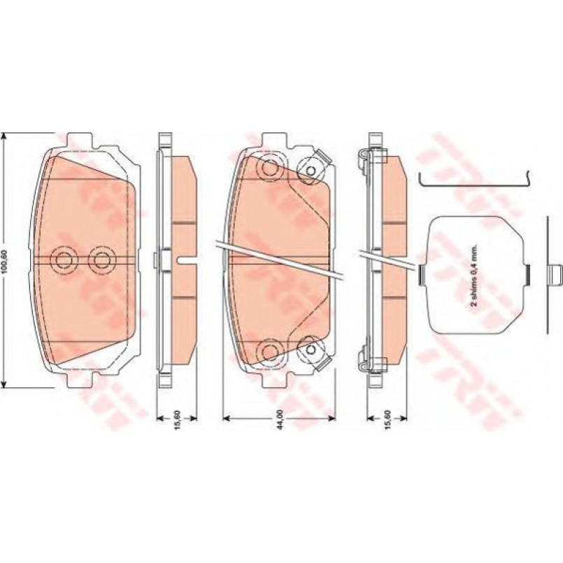 GDB3462 TRW - Гальмівні колодки до дисків