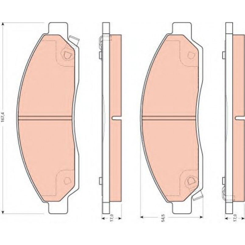 GDB3466 TRW - Гальмівні колодки до дисків