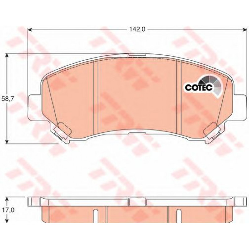 GDB3467  TRW - Гальмівні колодки до дисків