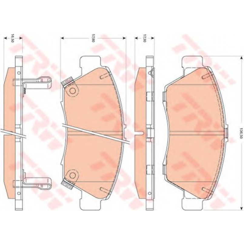 GDB3478  TRW - Гальмівні колодки до дисків