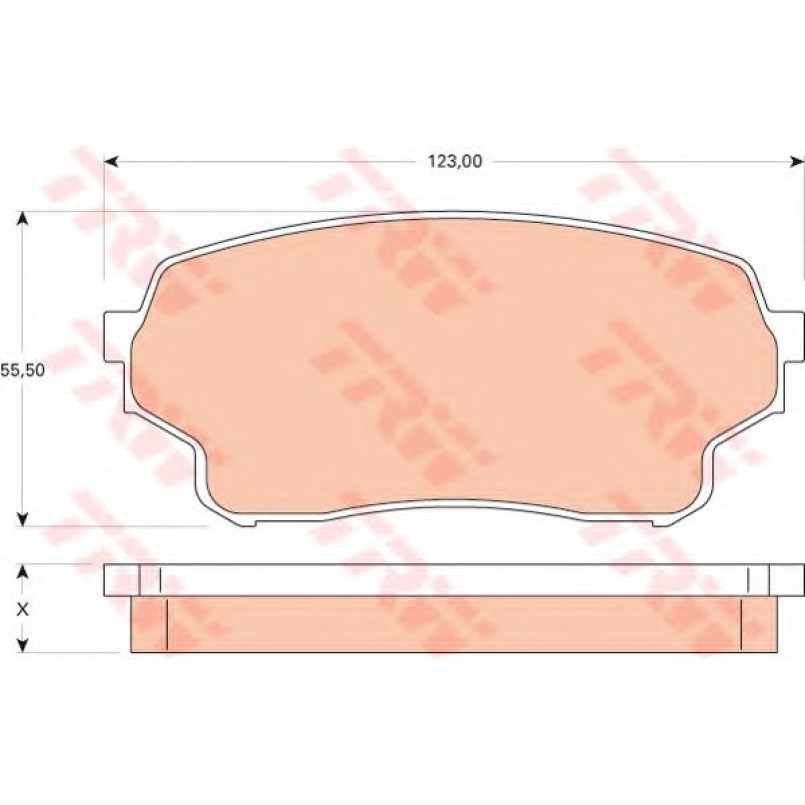 GDB3490 TRW - Гальмівні колодки до дисків