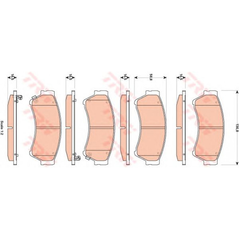 GDB3501  TRW - Гальмівні колодки до дисків