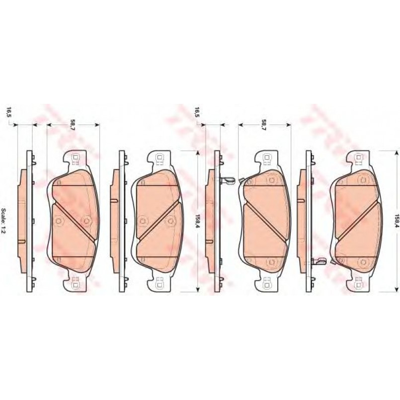 GDB3503 TRW - Гальмівні колодки до дисків