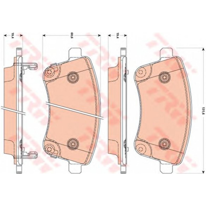 GDB3509  TRW - Гальмівні колодки до дисків