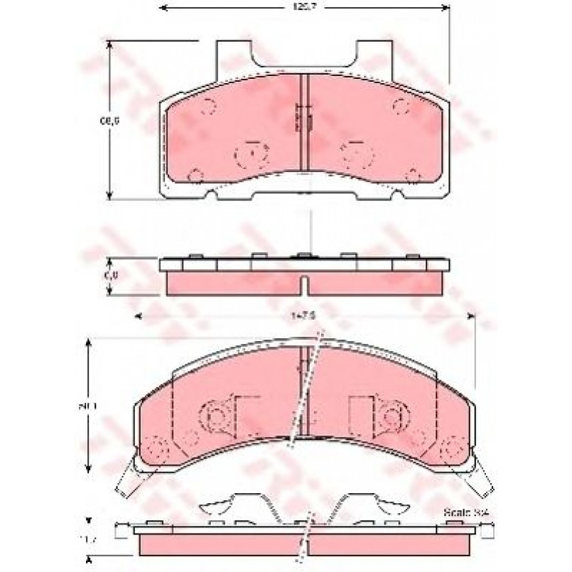 GDB4005  TRW - Гальмівні колодки до дисків