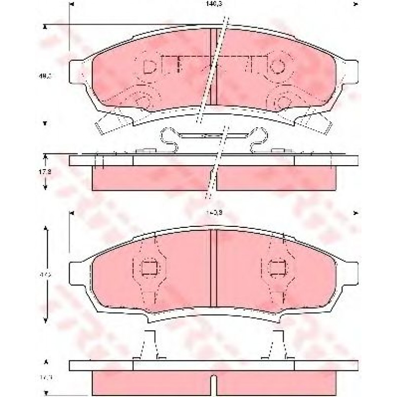 GDB4014  TRW - Гальмівні колодки до дисків